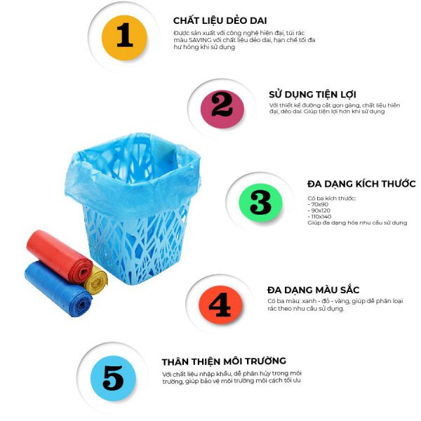 Nơi bán túi rác màu saving chất lượng nhất tại danangpaper.com