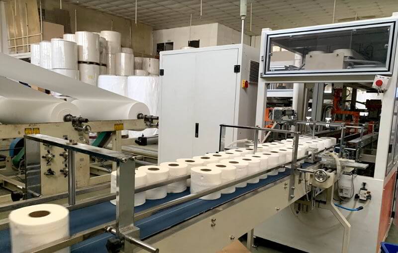 Các bước trong dây chuyền sản xuất giấy vệ sinh